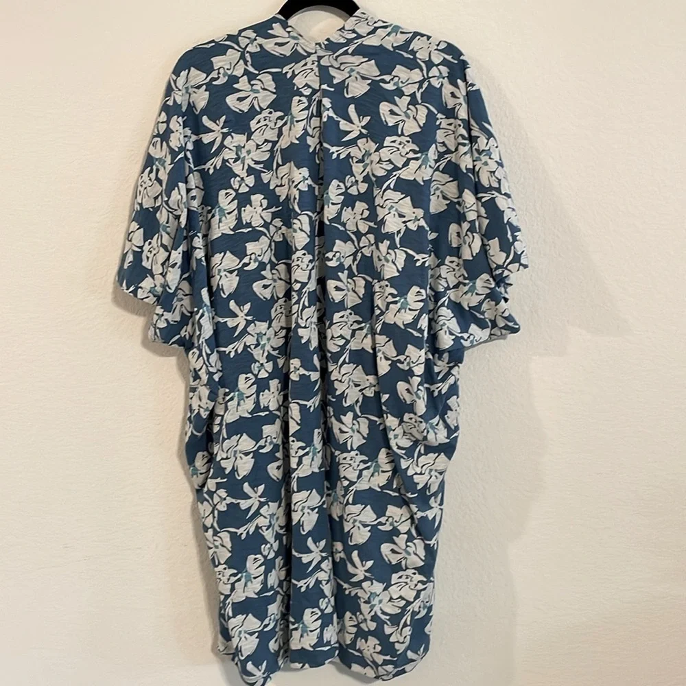 Known Supply Women Boho Cardigan XXL Floral Organic Cotton Longline Oversized